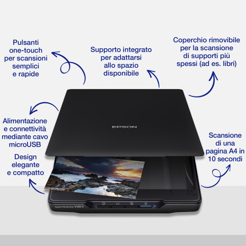 Epson Epson Perfection V39 II Photo and Document Scanner, Black 2