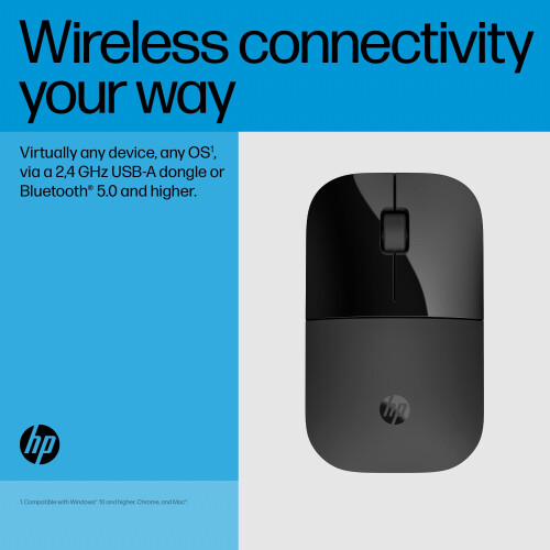 HP HP Z3700 Dual Black Wireless Mouse | Compatible with Chrome, PC or Mac | Bluetooth 5.0 | Wireless | 1600 DPI Optical Multi-Surface 2