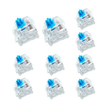 Desenda 10 PCS Blue Switch Replacement 3 PIN Mechanical Keyboard Switches, Clicky, Tactile, LED Backlighting, Waterproof, 50M Keys