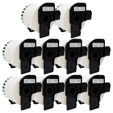10 Rolls DK-22205 Labels 62mm(W) x 30.48m(L) 4000 Standard Address White Sticker Labels Compatible with Brother QL-800 820NWB 500