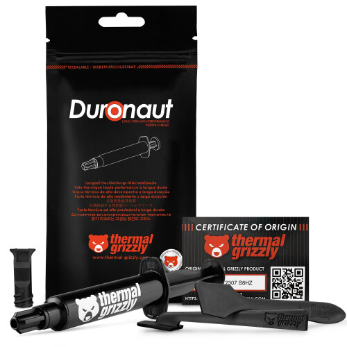 Thermal Grizzly Duronaut - 6 Gram - Enhanced Durability & High Performance Thermal Paste - for Maximum Thermal Conductivity While