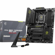 MSI MAG B850 TOMAHAWK MAX WIFI Motherboard, ATX - Supports AMD Ryzen 9000/8000 / 7000 Processors, AM5-80A SPS VRM, DDR5 Memory Boost 8400+ MT/s (OC),