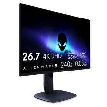 Alienware 27 Gaming Monitor - AW2725Q, 4K UHD (3840x2160), 240Hz, QD OLED, 0.03ms, NVIDIA G-SYNC Compatible, AMD FreeSync Premium