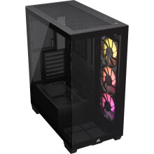CORSAIR 3500X ARGB Mid-Tower ATX PC Case – Panoramic Tempered Glass – Reverse Connection Motherboard Compatible – 3x CORSAIR RS120