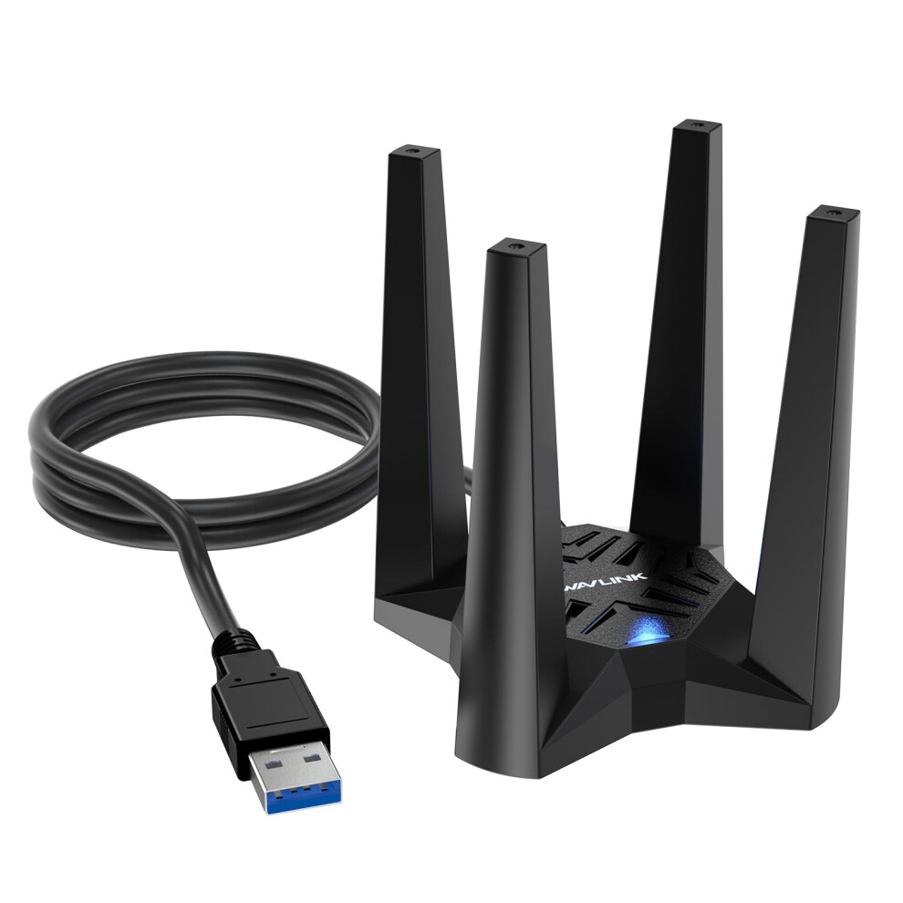 Ax1800 Usb Wifi Adapter For Desktop Pc, Wavlink Usb Wifi Dongle, Dual Band 5Ghz(1201Mbps) + 2.4Ghz(574Mbps), Mu-Mimo, Beamforming, 73633990