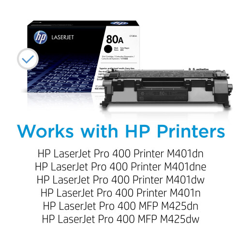 HP HP CF280A 80A Original LaserJet Toner Cartridge, Black, Single Pack 1