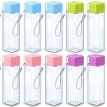 10 Pack 17 oz Plastic Sports Water Bottles with Leakproof Lid for Adults Reusable Gym Fitness