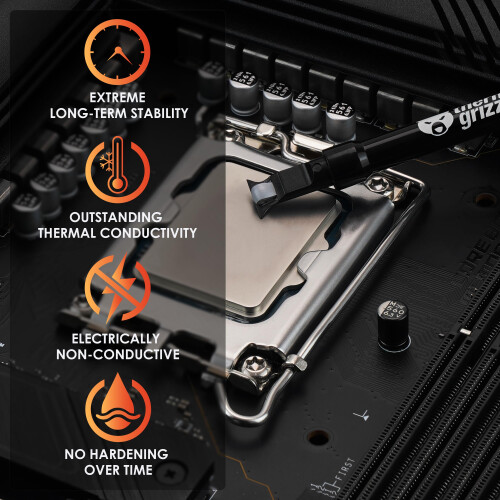 Thermal Grizzly Duronaut - 6 Gram - Enhanced Durability & High Performance Thermal Paste - for Maximum Thermal Conductivity While 1