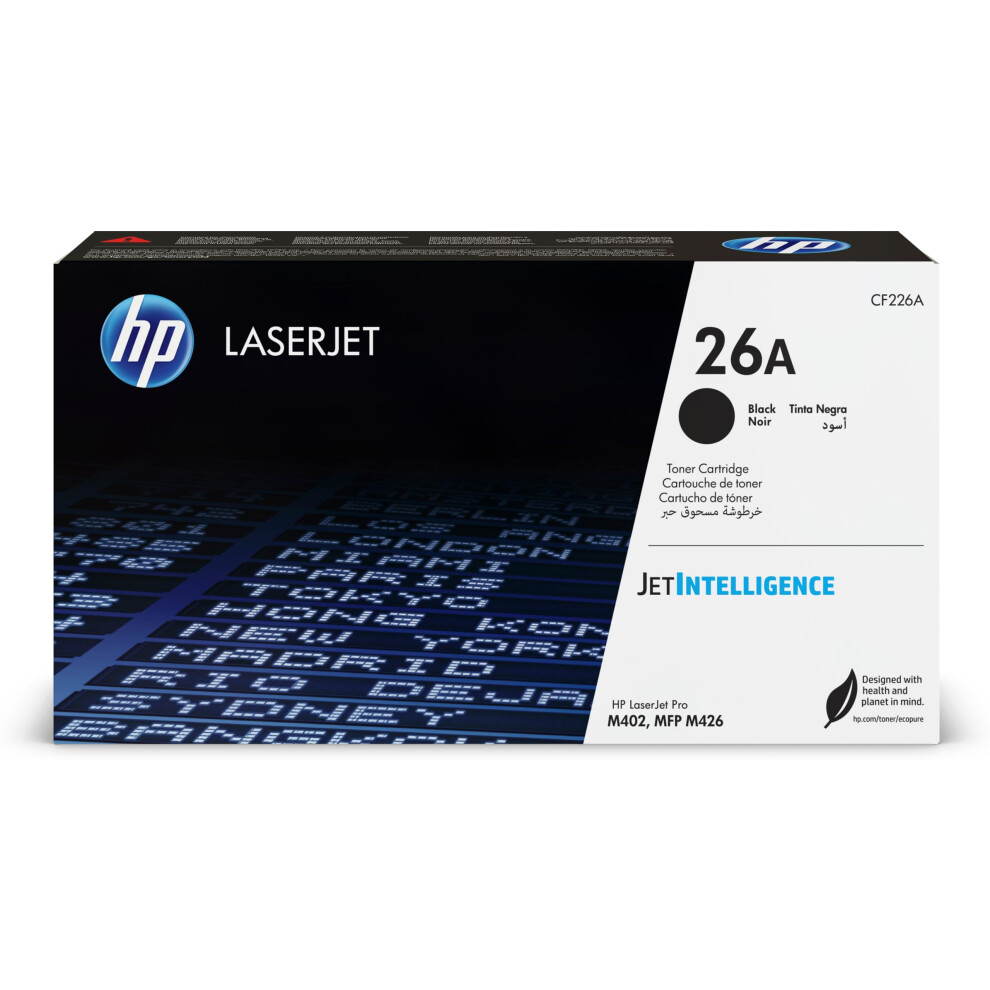 Hp Cf226a 26A Original Laserjet Toner Cartridge, Single Pack Black