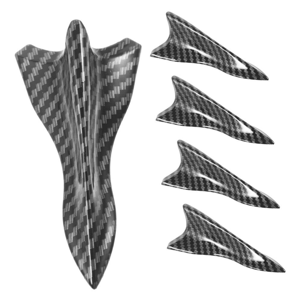 Car Rear Spoiler Set, Lightweight Abs Tail Wing With Stylish Fin Design For Auto Modification 9455672891394