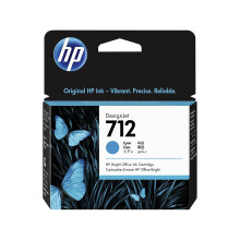HP 712 3ED67A Cyan 29-ml Genuine Ink Cartridge with Original Ink, for DesignJet T650, T630, T250, T230 & Studio Large Format Plott