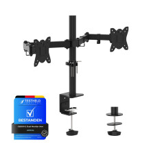 GRIFEMA Dual Monitor Arm for 13-32 inch Screens, Dual Monitor Stand for Desks Mount, Height Adjustable, Rotate 360 Tilt 90 Swiv