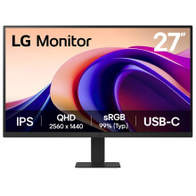 LG Monitor 27U631A - QHD 1440p IPS 27 inch, 100Hz, 5ms, Computer desktop display, Flicker safe & Reader Mode, USB-C, HDMI, Matte B