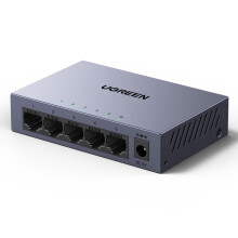 UGREEN Managed Network Switch,5 Port Ethernet Splitter, High-speed Gigabit Ethernet Switch Hub,Metal Case,Desktop & Wall-Mounting,