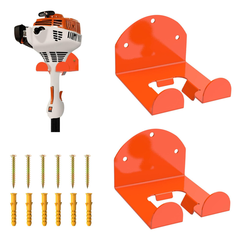 2 Pack Garage Tool Organizer Wall Mount Rack For Weed Eater, Heavy Duty Rustresistant Trimmer Holder For Garage Storage 9070919973673