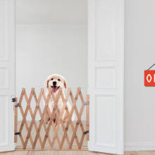Barrière de sécurité pour animaux en bois, clôture intérieure pour chiens et petits animaux, réglable de 60 à 110 cm