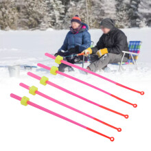 5 pezzi/set Punta superiore per canna da pesca sul ghiaccio 12 cm rosa rossa