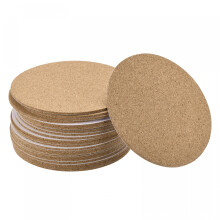 100mm SelfAdhesive Round Cork Coasters 2mm Thick 24 Pack Heat and Moisture Resistant