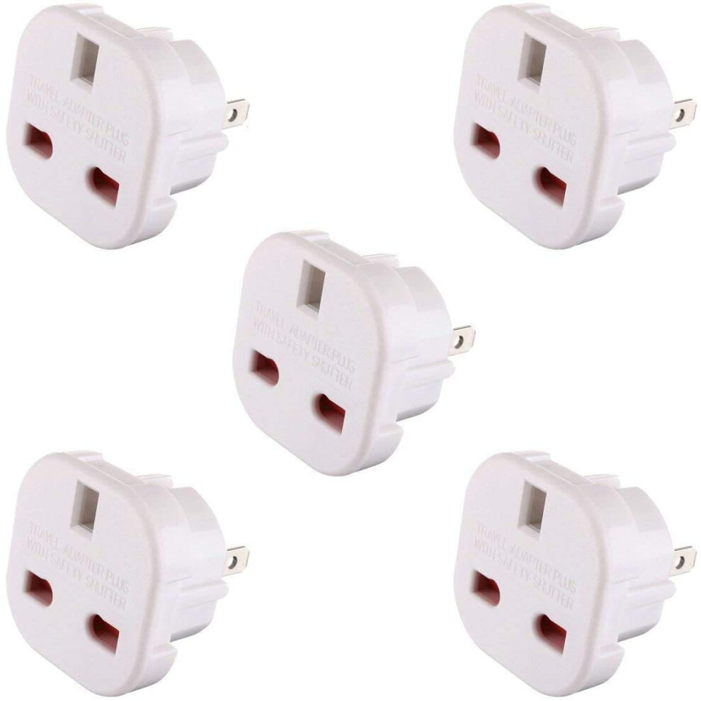 Tec Uk - 5 X Uk To Us Travel Adaptor Suitable For Usa, Canada, Mexico, Thailand - Refer To Description For Country List 5004115400347