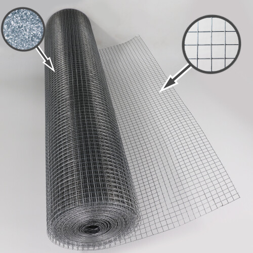 30 m x 1 m Aviary wire Wire mesh Welding grid Wire fencing Hot-dip galvanized 2
