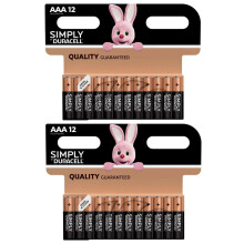 Duracell Simply MN2400 AAA Alkaline Batteries (Pack of 24)