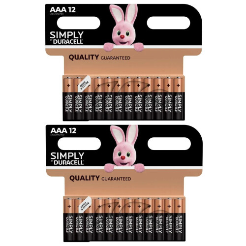 Duracell Duracell Simply MN2400 AAA Alkaline Batteries (Pac