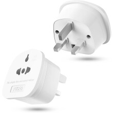 2 Pack European to UK Plug Adaptor, US to UK Travel Plug Adapter with 13A Fuse for USA, EU, Australia, Thailand, Canada, Japan and More (Type A, B, C