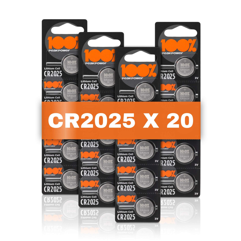 Photos - Battery 100 PeakPower CR2025  â 20 PCS 3V Lithium