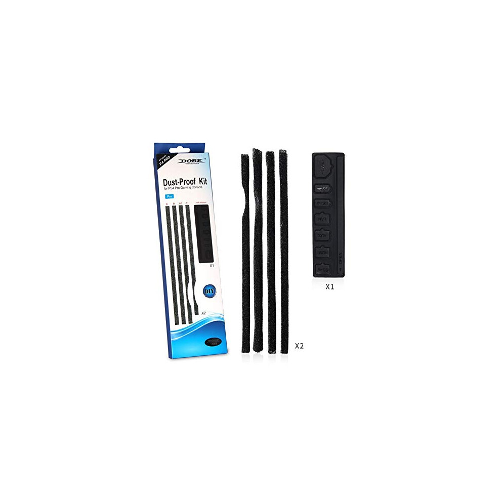 Dust Cover And Filter Mesh Kit For Playstation 4 Pro Console Dustproof Protection Black 9070919000911