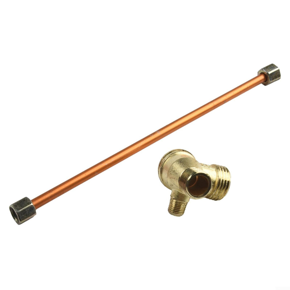 200Mm Air Compressor Exhaust Tube With 3Port Check Valve G1/8 Thread For Pressure Tank Replacement 9044945422764