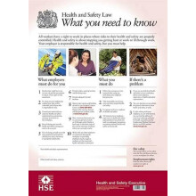 HSE Health And Safety Law Poster A3 FWC30/A3