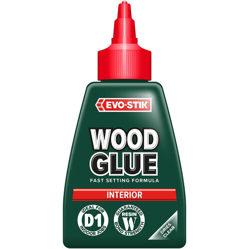 EVO-STIK Wood Glue Clear - 125ml - Interior - Extra Strong - Fast Setting Glue -