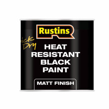 RUSTINS Heat Resistant Black Paint 500ml