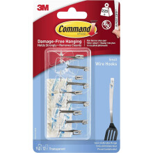 Command Clear Wire Hanger Hook Value Pack of 9 Hooks and 12 Adhesive Strips