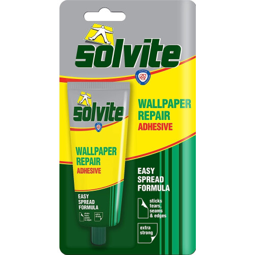 Solvite Wallpaper Repair Adhesive, Extra-Strong Paste, 1 x 56 g