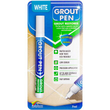 Grout Pen - Revives & Restores Tile Grout - Water-Based 7ml White