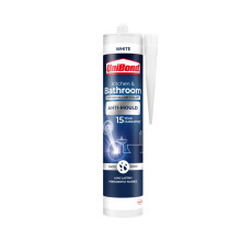 UniBond Anti-Mould White, Waterproof Mould Protection, Long-lasting White Silico