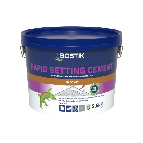 Bostik Rapid Setting Cement 25kg  FastSetting  Ready Mixed Cement Just Add