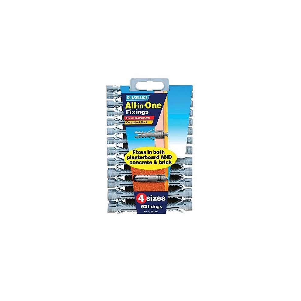 Photos - Nail / Screw / Fastener All in One Multi Purpose Multi Fix Use Assorted Size Wall Plugs Heavy Duty Raw Rawl Plug Fixings Brick Stone Cement Concrete