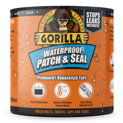 Gorilla Gorilla Waterproof Patch & Seal Tape Black 3m