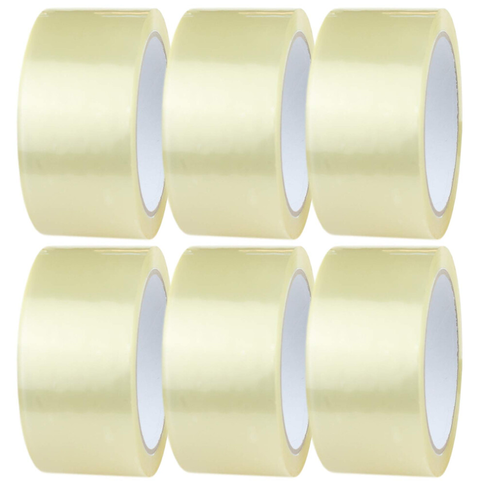 Crimson Starfish Clear Tape 6 Rolls Of 48Mm X 66M Clear Tape Rolls | Clear Packaging Tape For Packing Parcels, Boxes, Cartons, Postage, Moving House 5051226654565