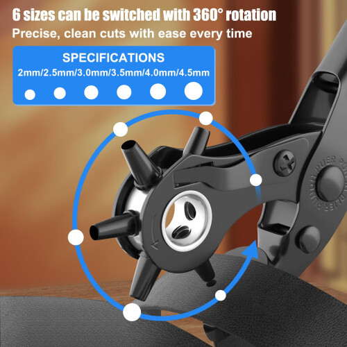 Leather Hole Punch Upgraded VersionPerfect Full Set Diyife Belt Punche 1