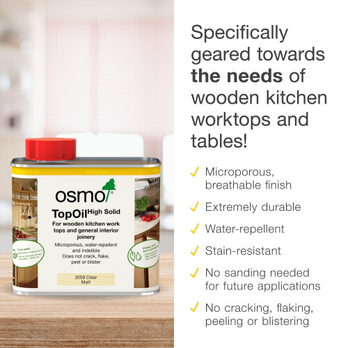 Osmo Osmo TopOil - High Solid Oil 3058, Clear Matt, 500 2