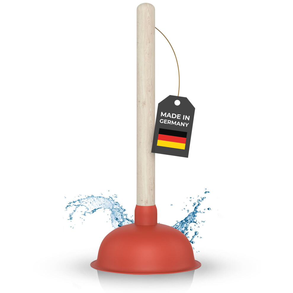 Klangfeiler Sink & Drain Plunger - 140Mm & Extra Strong - Made In Germany - Suction Cup Cleaner For Sinks, Showers & More 5051226986079