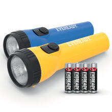Energizer Eveready LED Torch Pack of 2, Super Bright Flashlight, Water Resistant, Perfect for Camping , Outdoors & Emergency Light, Pack of 2