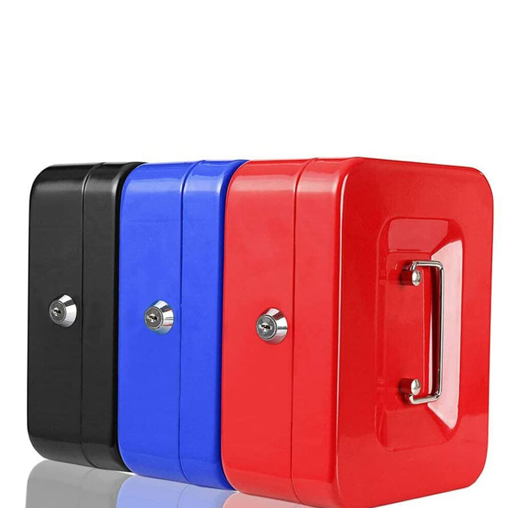 Accurate Money Box Tin Steel Cash Safe Box Petty Cash Tin With Lock 2 Keys - Assorted Color (6 Inch) 5051226906046