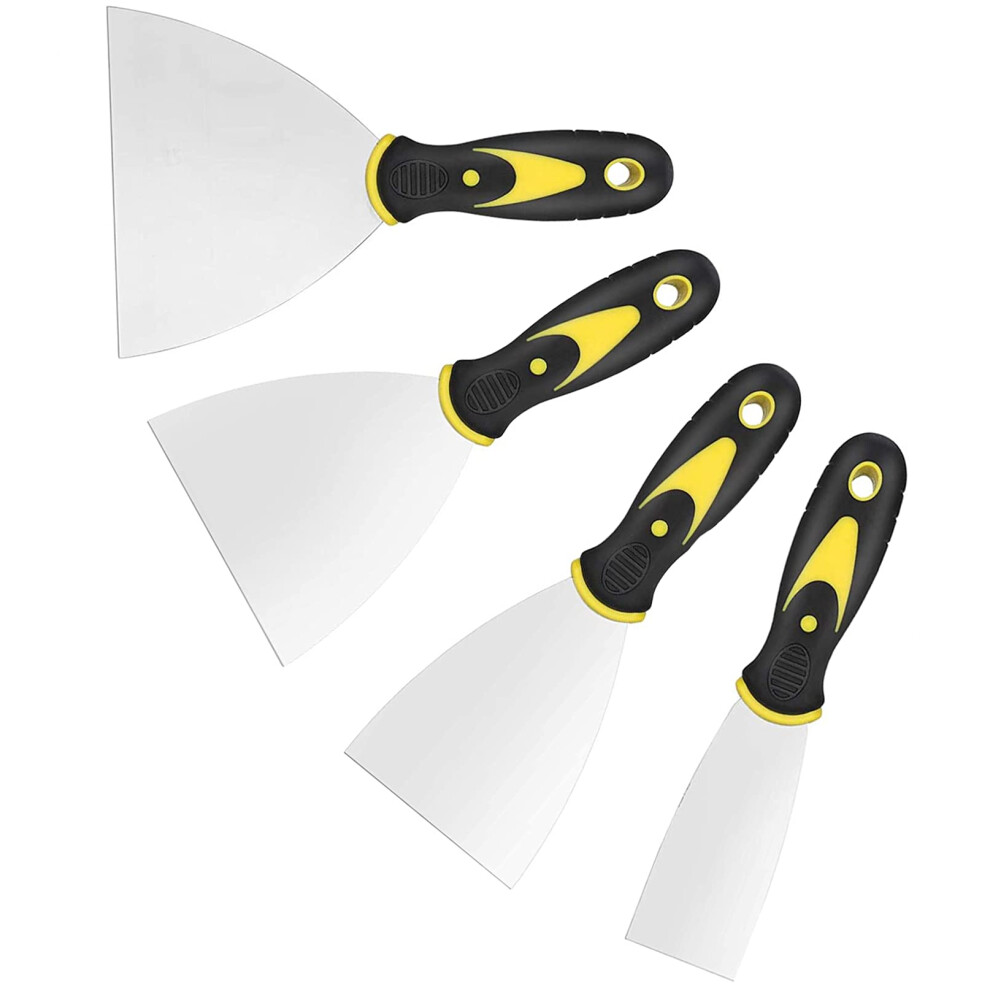 Kzxxzh Wallpaper Scrapers, 1.5'', 3'', 4'', 5'' Wide Putty Knife Set, Metal Spackle Knives Paint Tools For Wallpaper/Decals/Drywall Finishing/Plaster 13267100