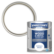 Johnstone's - Quick Dry Gloss Primer Undercoat - Brilliant White - Water Based -