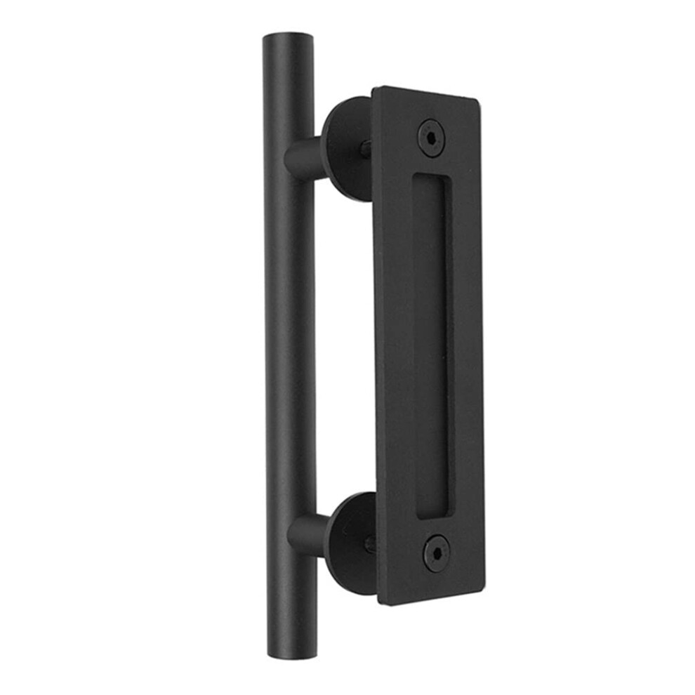 Steel Sliding Barn Door Flush Handle Set For Interior Wood Doors, Durable Rustic Steel Construction 9113335735477