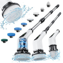 Leebein Electric Spin Scrubber Cordless Cleaning Brush with 8 Replaceable B